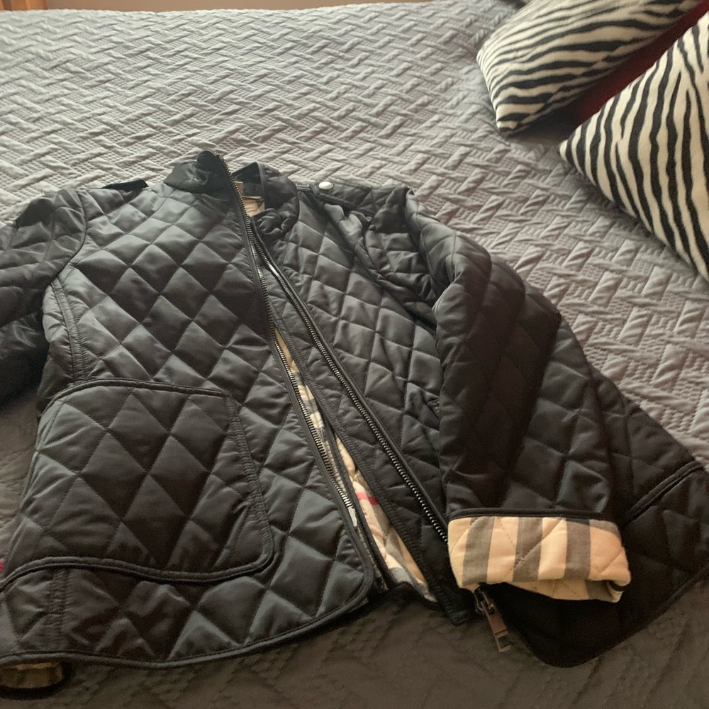 Black Burberry jacket.